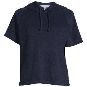 Women's Hoodie Sweatshirt with Short Sleeves